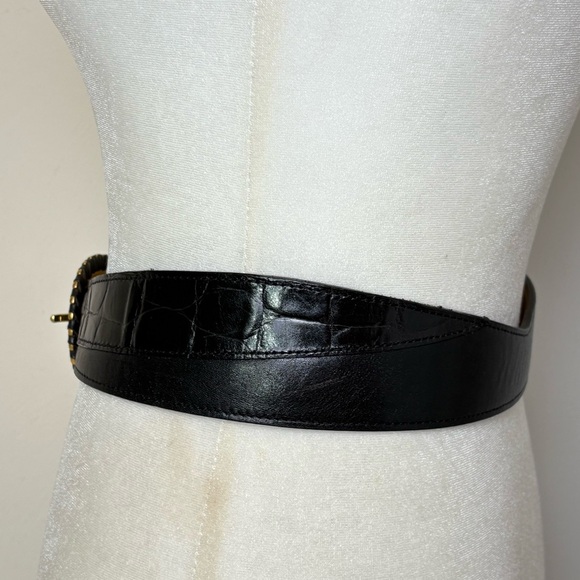 STREETS AHEAD Artisan Leather Belt Smooth & Croc Embossed Leather Made in USA - Picture 13 of 14